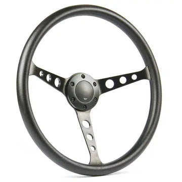 SAAS Steering Wheel Poly 15" ADR Classic Black Alloy With Holes - SW702PBS