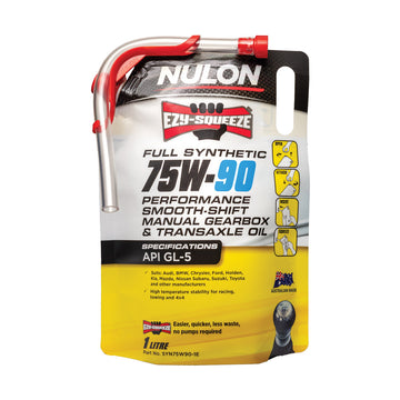 Nulon SYN75W90-1E Full Synthetic 75W-90 Performance Smooth Shift Manual Gearbox and Transaxle Oil 1L (Pickup Only)