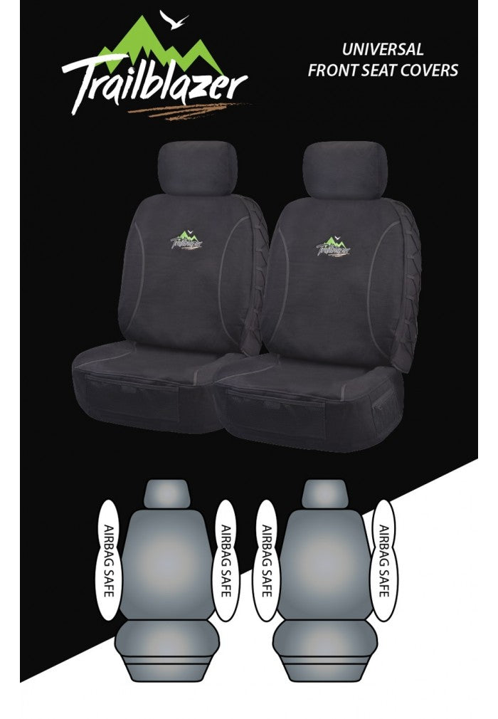 MyCar Trailblazer Universal 30/35 Front Canvas Seat Cover - Black - TRA3504 (Bulky Item - Freight Applies)