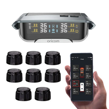 Oricom Tyre Pressure Monitoring System App with 8 Ext Sensors - TPMS10-8E