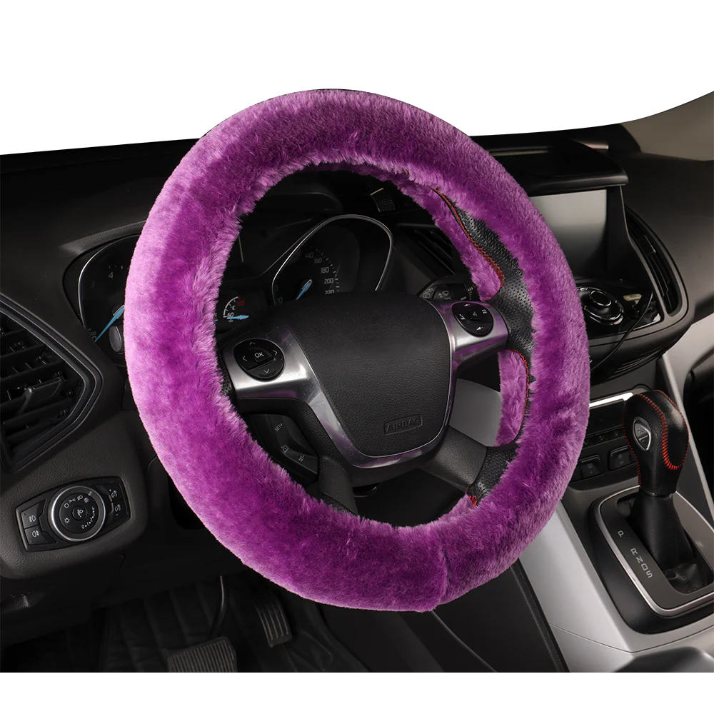 MyCar Finesse Steering Wheel Cover Purple - SWCFAUX12