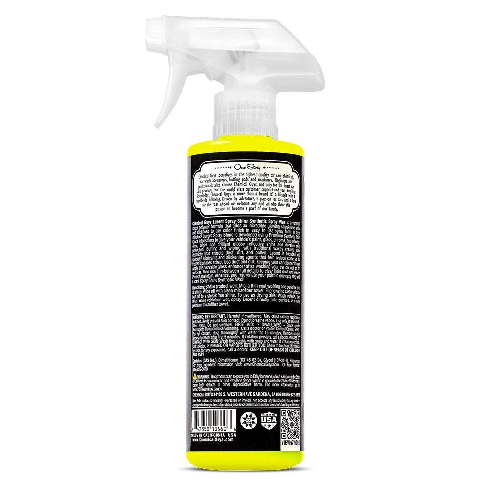 Chemical Guys Lucent Spray Shine Synthetic Spray Wax - WAC23416