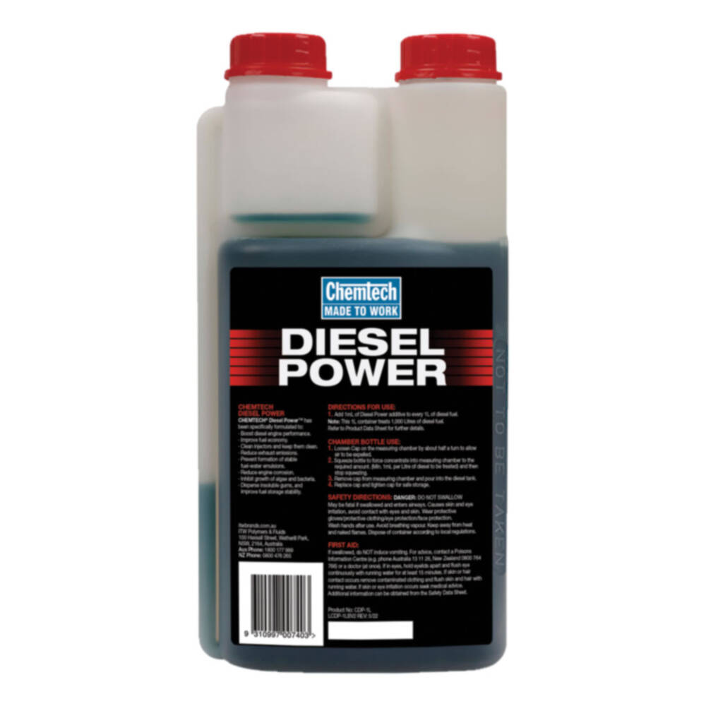 Chemtech Diesel Power Fuel Additive 1L - CDP-1L (Pickup Only)