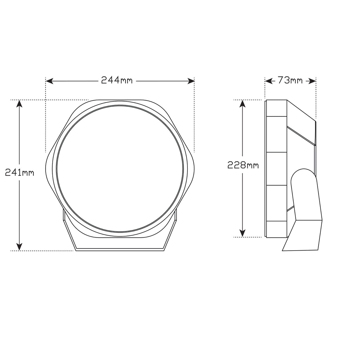 LED Autolamps TIR9 9 Inch High Powered LED Driving Light with Park Light Function (Bulky Item - Freight Applies)