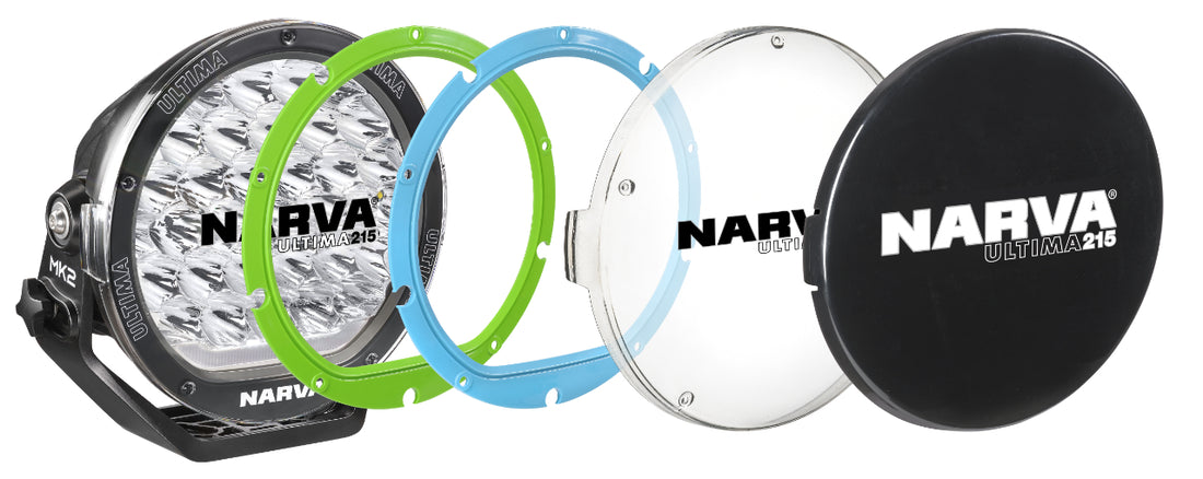 Narva 71742BK Ultima 215 Mk2 Twin Driving Light Kit - Black (Bulky Item - Freight Applies)