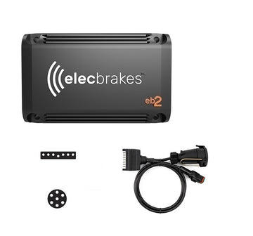 BUNDLE Elecbrakes EB2 + Adapter (Flat 7 Pin To Lg Rnd 7 Pin) Electric Trailer Brake Controller - A7-7LR