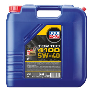 Liqui Moly Top Tec 4100 5W-40 20L - 3702 (Bulky Item - Freight Applies)