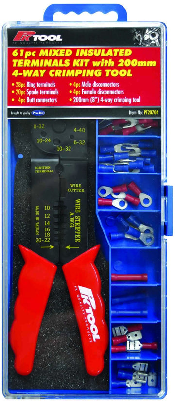 PKTool 61pc Crimp and Mixed Terminals Kit - PT20704 (Pickup Only)