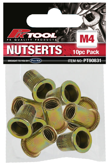 PKTool 10pc M4 Alloy Steel Nutserts - PT90831 (Pickup Only)