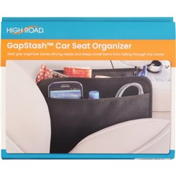 High Road Gap Stash(TM) Car Seat Console Gap Organiser - HR-5605-BLK - Auto  One