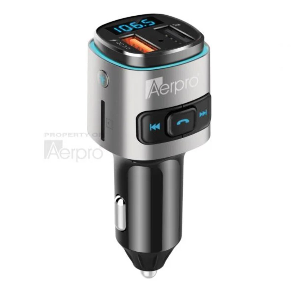 Aerpro Bluetooth FM Transmitter with Quick Charge 3.0 USB Output