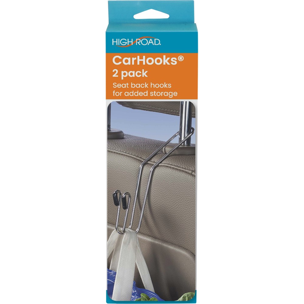 High Road Pair of Headrest Hooks - HR-CARHKSSLV - Auto One