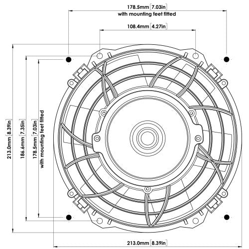 Davies, Craig Universal Fit 8" 12V Thermatic Electric Fan - 0135