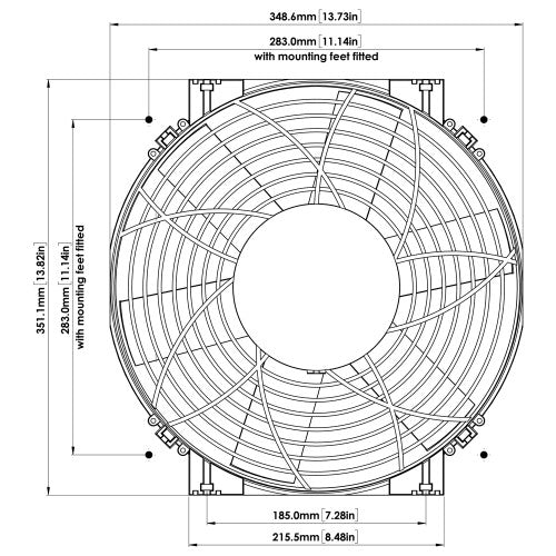 Davies, Craig Universal Fit 14" 12V Slimline Thermatic Electric Fan - 0164