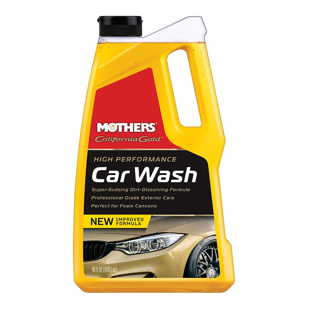 Bottle of Mothers California Gold High Performance Car Wash on a white background
