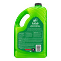 Green cleaning product bottle with label on a white background