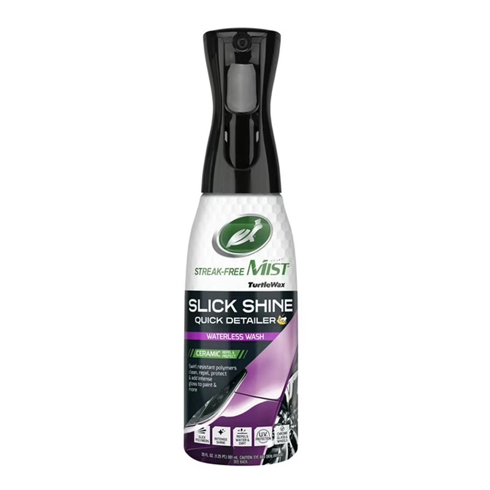 Turtle Wax Slick Shine Quick Detailer spray bottle on a white background