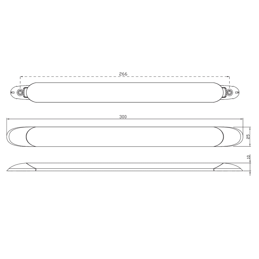 LED Autolamps 1061 LED interior/Exterior light, Cool White 6500K, 12 Volt, 300mm