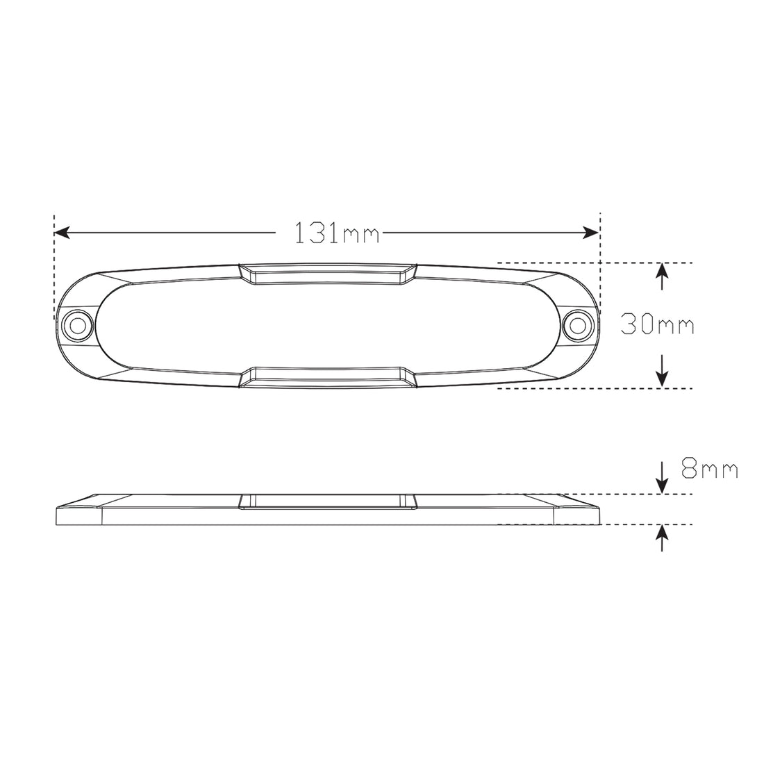 LED Autolamps 12ARM-2 STOP/TAIL/INDICATOR LAMP, CLEAR LENS, COLOURED LEDS