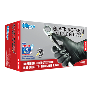 TGC Black Rocket Nitrile Disposable Glove 100 Pack Size XXL - 130005