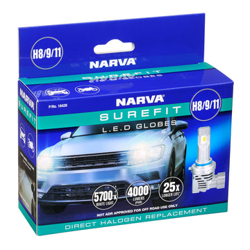 Narva 18428 H8/9/11 SureFit LED Globes - 2 Pack