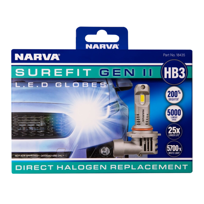 Narva HB3 Surefit Gen II LED Globes - 18435