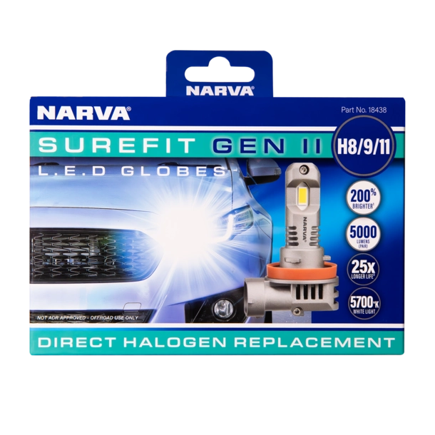 Narva H8/9/11 Surefit Gen II LED Globes - 18438