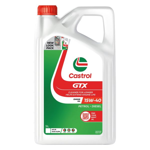 Castrol GTX 15W-40 Engine Oil 5L - 3437478