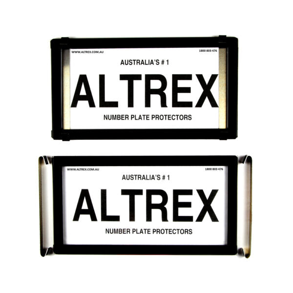 Altrex NSW 4/3 Figure Black Number Plate Protectors - without Lines - 4-3NL