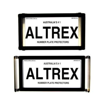 Altrex NSW 4/3 Figure Black Number Plate Protectors - without Lines - 4-3NL