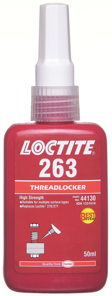 Loctite 263 High Strength Threadlocker - Red - 50mL - 44130