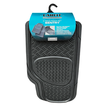 CarFit Sentry Black 2 Piece Front Rubber Floor Mats - 4592011