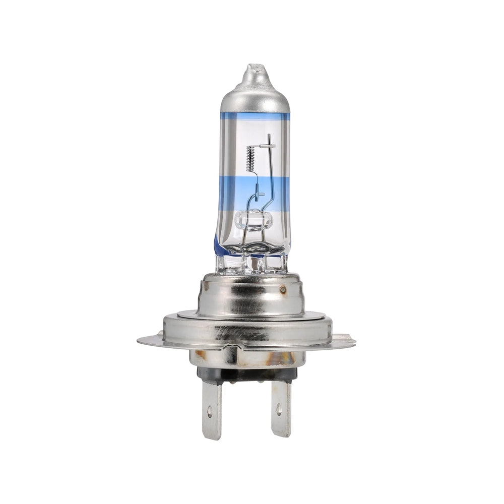 NARVA Plus 200 H7 car headlight bulbs in their original blue and red retail packaging, featuring a clear plastic side window showing the two bulbs inside.