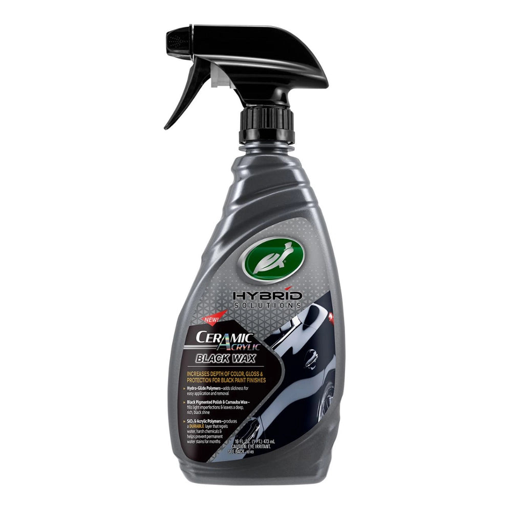 Car care product bottle with spray nozzle on a white background