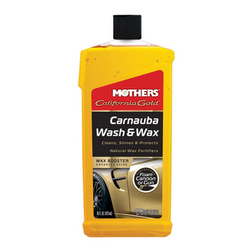 Bottle of Mothers Carnauba Wash & Wax on a white background