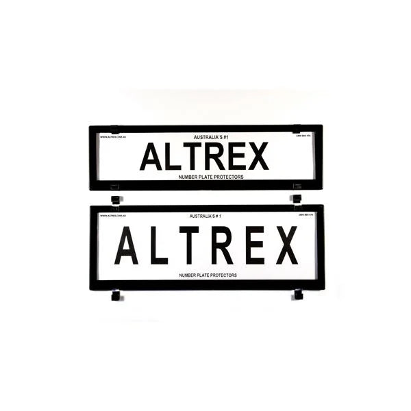 Altrex Ultimate Slim / Standard Comb Black Number Plate Protectors - without Lines - 6CQSNL