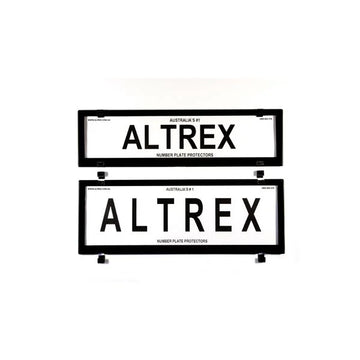 Altrex Ultimate Slim / Standard Comb Black Number Plate Protectors - without Lines - 6CQSNL