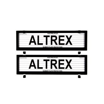 Altrex Auto Altrex Number Plate Protectors - Ultimate Slimline Black Lined with ...