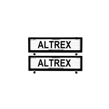 Altrex Ultimate Slimline Black Number Plate Protectors - with Lines - 6CVSL