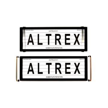 Altrex Advanced 6 Figure Black Lined Number Plate Protectors - with Metal Clips - 6OLC