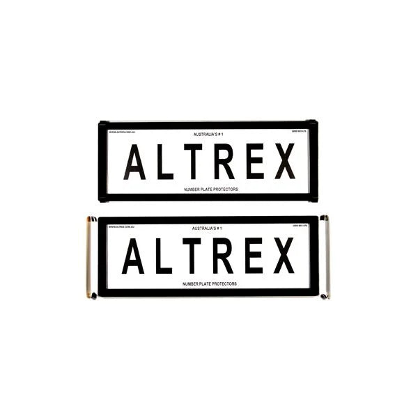 Altrex Advanced 6 Figure Black Number Plate Protectors - without Lines - 6ONLC