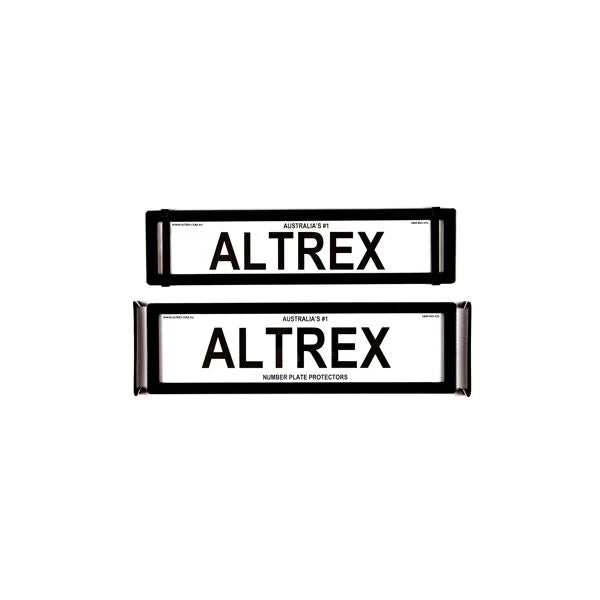 Altrex Advanced Premium Black Number Plate Protectors - without Lines - 6ONLPC