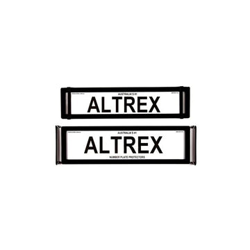 Altrex Advanced Premium Black Number Plate Protectors - without Lines - 6ONLPC