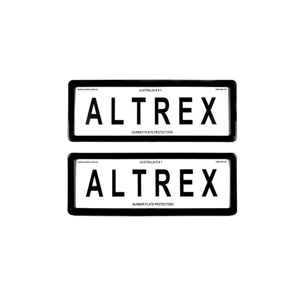 Altrex Standard 6 Figure Black Number Plate Protectors - without Lines - 6ST