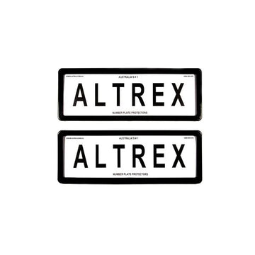 Altrex Standard 6 Figure Black Number Plate Protectors - without Lines - 6ST