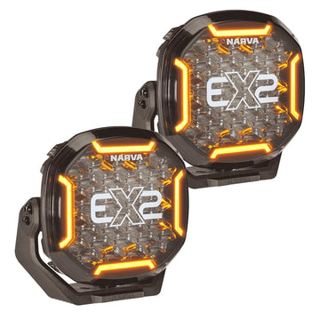 Narva 72185 Pair of 12/24V 9" EX2 Blackout Driving Lights