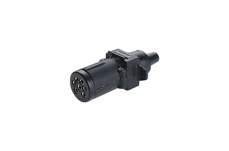 Narva 7Pin Small Round Plastic Trailer Plug - 82121BL
