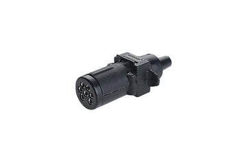Narva 7Pin Small Round Plastic Trailer Plug - 82121BL