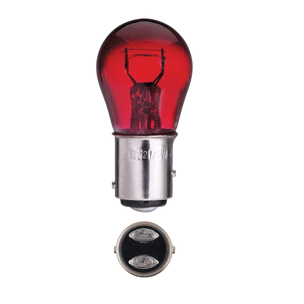 Narva 47387BL 12V 21/5W BAY15D Red Globes - Twin Pack