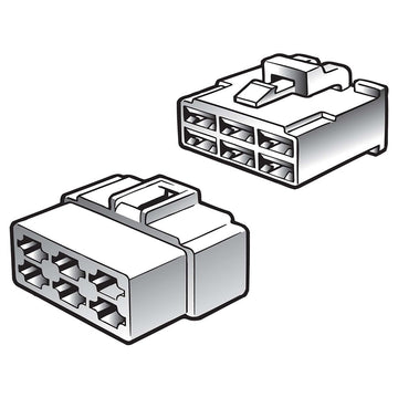 Narva 8 Way Male Quick Connector Housing (2 Pack) - 56278BL